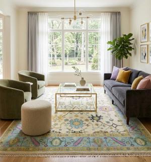 Colorfast Floral 9X15 Oushak Chobi Oriental Rug