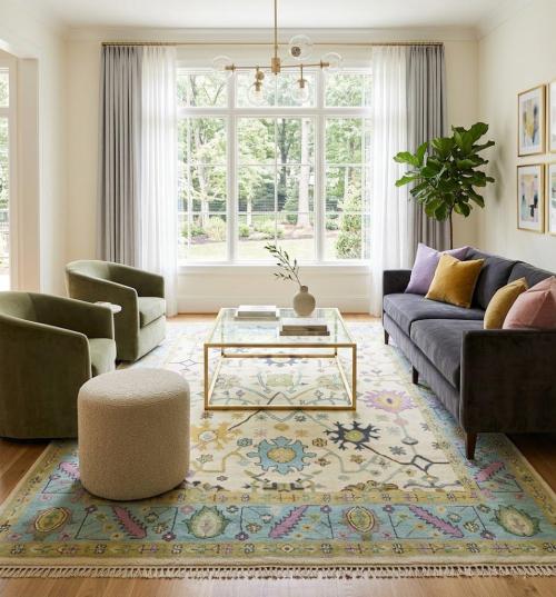 Colorfast Floral 9X15 Oushak Chobi Oriental Rug