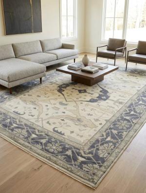 Muted Colors Floral 10X14 Oushak Chobi Oriental Rug