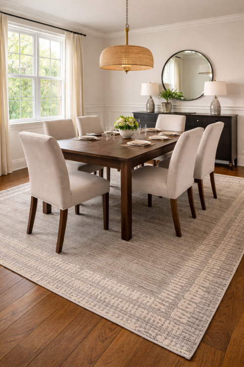 Brown Brodered 8X10 Modern Oriental Rug