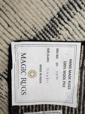 Cream Abstract 9X12 Oriental Modern Rug