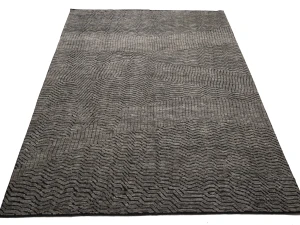 Dark Brown Abstract 10X14 Modern Rug