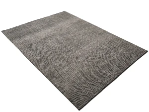 Dark Brown Abstract 10X14 Modern Rug