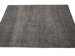 Dark Brown Abstract 10X14 Modern Rug