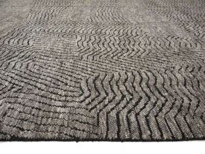 Dark Brown Abstract 10X14 Modern Rug