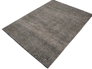 Dark Brown Abstract 10X14 Modern Rug