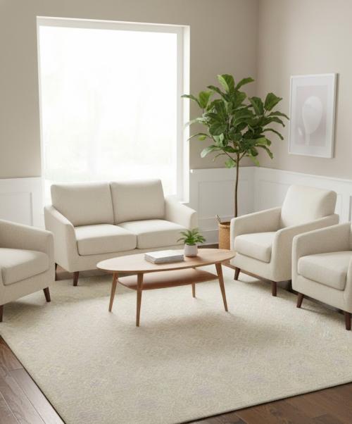 8'1 x 9'10 Hand Knotted Geometric Modern Wool Rug