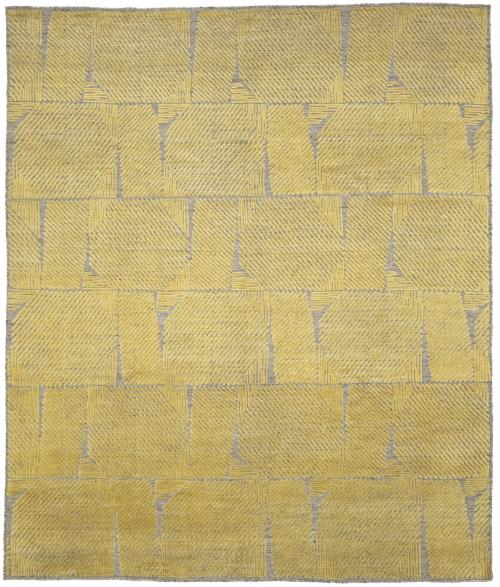 8'1 x 10'0 Hand Knotted Geometric Modern Oriental Wool Rug