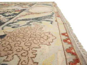 Charcol Floral 12x15 Oushak Chobi Oriental Rug