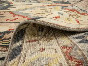 Charcol Floral 12x15 Oushak Chobi Oriental Rug