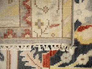 Charcol Floral 12x15 Oushak Chobi Oriental Rug