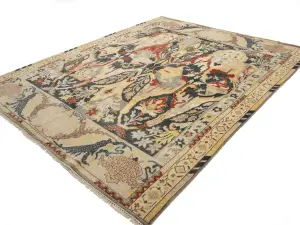 Charcol Floral 12x15 Oushak Chobi Oriental Rug