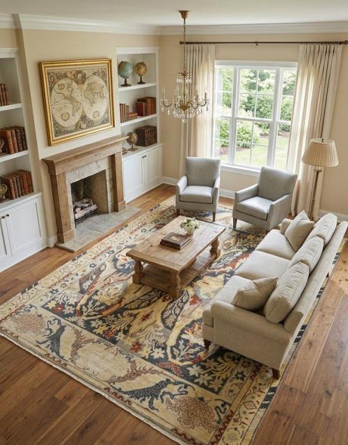 Charcol Floral 12x15 Oushak Chobi Oriental Rug