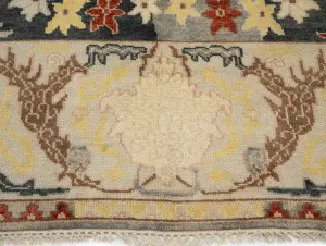 Charcol Floral 12x15 Oushak Chobi Oriental Rug