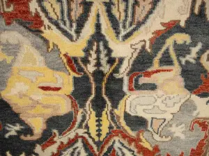 Charcol Floral 12x15 Oushak Chobi Oriental Rug