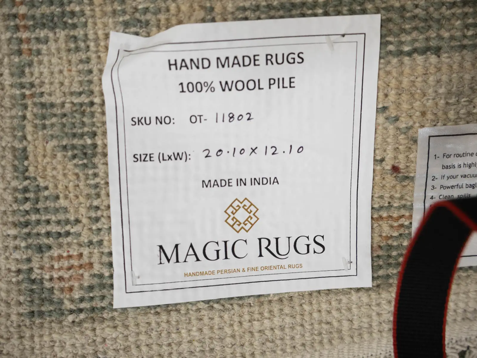 Beige Floral 13x21 Oushak Chobi Oriental Rug