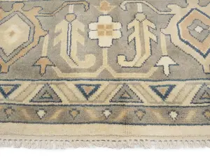 Muted Floral Colorfast 12x12 Oushak Chobi Oriental Square Rug