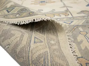 Muted Floral Colorfast 12x12 Oushak Chobi Oriental Square Rug