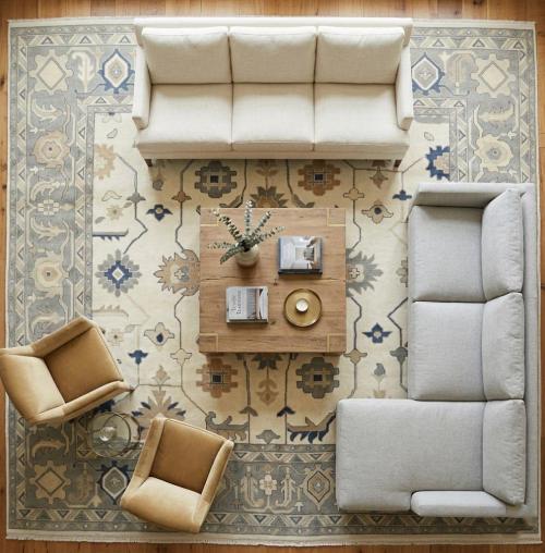 Muted Floral Colorfast 12x12 Oushak Chobi Oriental Square Rug