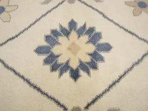 Muted Floral Colorfast 12x12 Oushak Chobi Oriental Square Rug