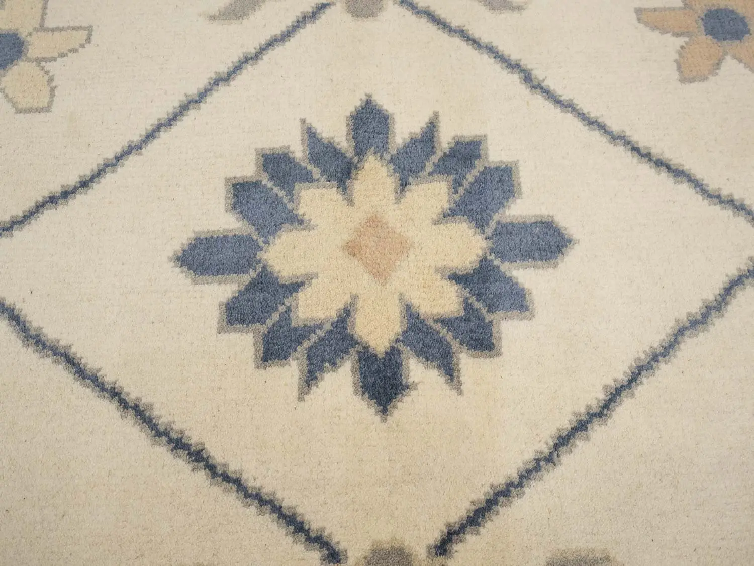 Muted Floral Colorfast 12x12 Oushak Chobi Oriental Square Rug