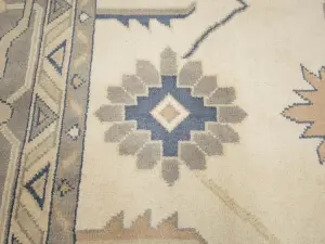 Muted Floral Colorfast 12x12 Oushak Chobi Oriental Square Rug