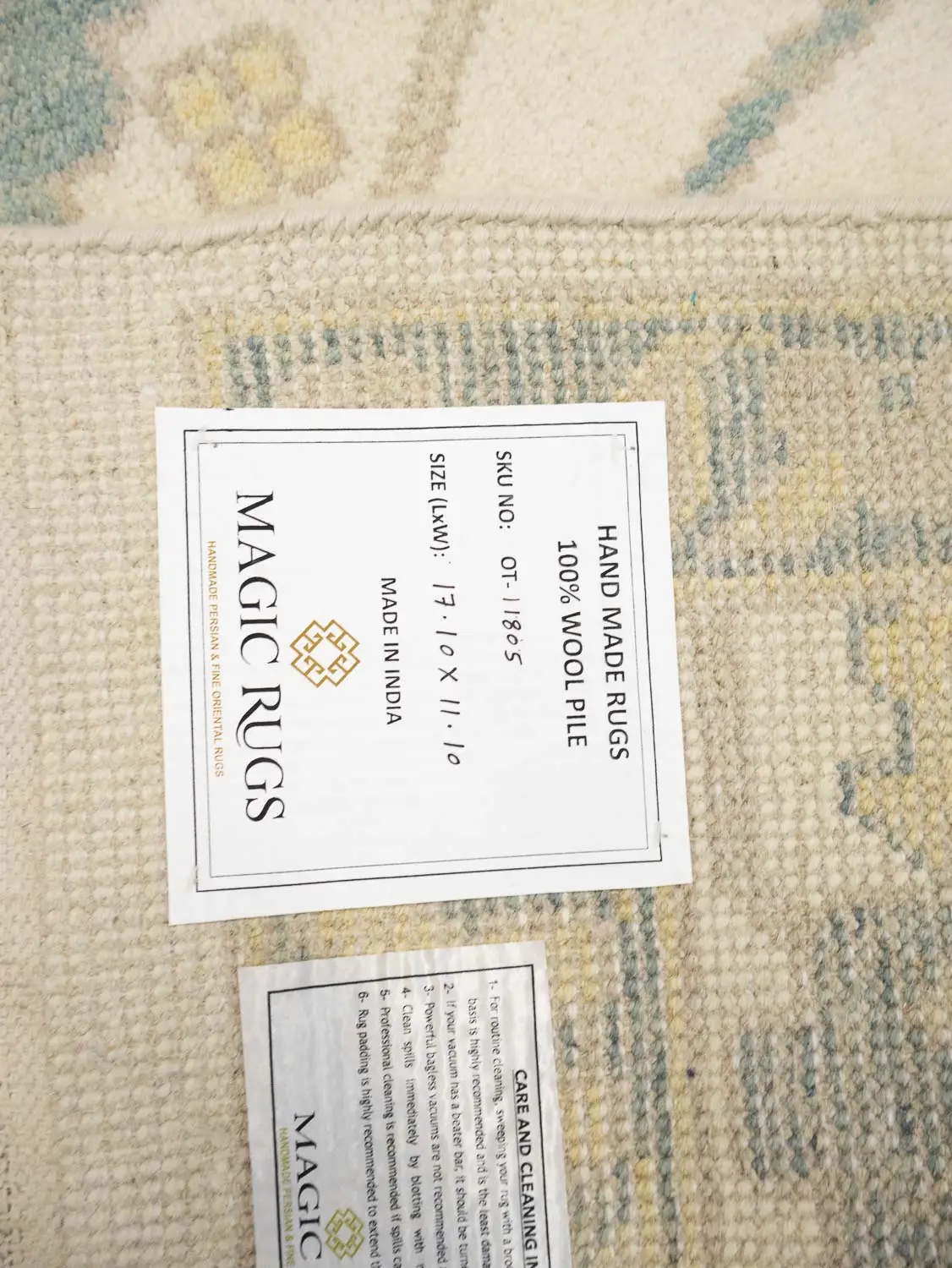 Muted Ivory Floral 12x18 Oushak Oriental Rug