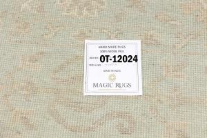 Muted Aqua Blue Floral Transitional 8X10 Oriental Rug