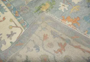 Muted Floral Colorfast 12X15 Oushak Oriental Rug