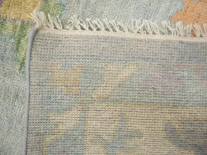 Muted Floral Colorfast 12X15 Oushak Oriental Rug