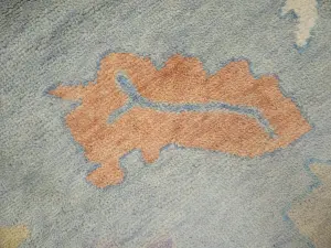 Muted Floral Colorfast 12X15 Oushak Oriental Rug