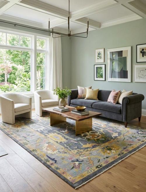 Floral Colorfast 10x14 Oushak Chobi Oriental Rug