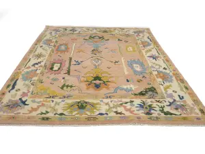 Floral Colorfast 12x15 Oushak Chobi Oriental Rug