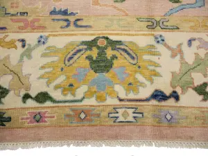 Floral Colorfast 12x15 Oushak Chobi Oriental Rug