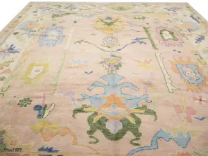 Floral Colorfast 12x15 Oushak Chobi Oriental Rug