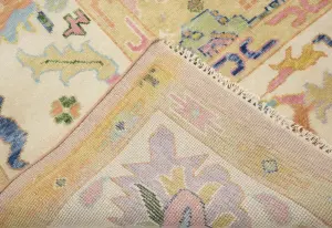 Floral Colorfast 12x15 Oushak Chobi Oriental Rug