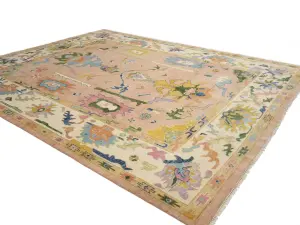 Floral Colorfast 12x15 Oushak Chobi Oriental Rug