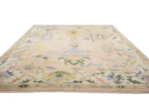 Floral Colorfast 12x15 Oushak Chobi Oriental Rug