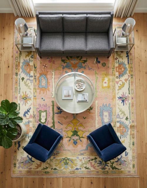 11'10 X 14'8 Hand Knotted Colorfast Oushak Chobi Wool Rug