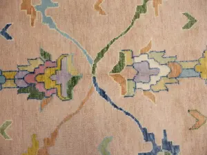 Floral Colorfast 12x15 Oushak Chobi Oriental Rug