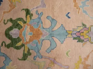 Floral Colorfast 12x15 Oushak Chobi Oriental Rug