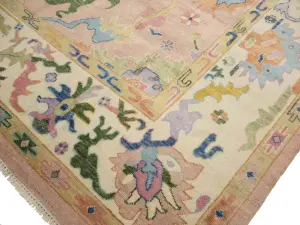 Floral Colorfast 12x15 Oushak Chobi Oriental Rug