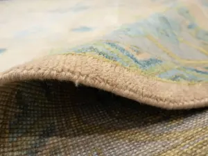 Peach Floral Colorfast 12X12 Oushak Oriental Square Rug