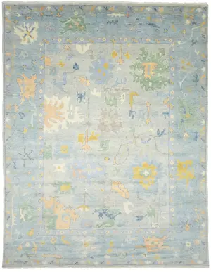 Muted Floral Colorfast 12x15 Oushak Chobi Oriental Rug