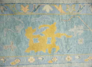 Muted Floral Colorfast 12x15 Oushak Chobi Oriental Rug