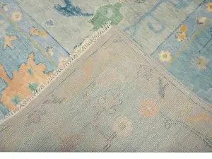 Muted Floral Colorfast 12x15 Oushak Chobi Oriental Rug