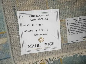 Muted Floral Colorfast 12x15 Oushak Chobi Oriental Rug