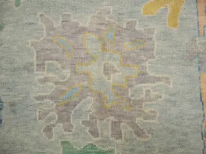 Muted Floral Colorfast 12x15 Oushak Chobi Oriental Rug