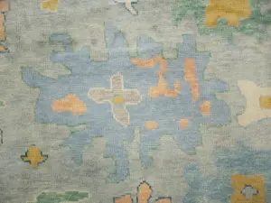 Muted Floral Colorfast 12x15 Oushak Chobi Oriental Rug