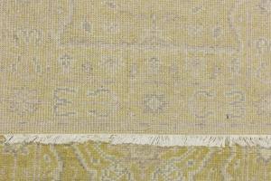 Muted Golden Yellow Floral 3X10 Transitional Oriental Runner Rug